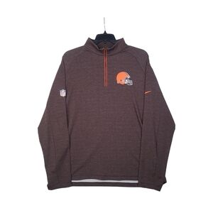 Nike Cleveland Browns 1/4 Zip Mens XXL Dri-Fit NFL On Field Pullover Sweater